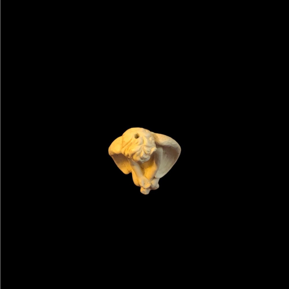 Angel Cherub Grandmacore Mob Wife Off White Pin Brooch - Picture 6 of 6